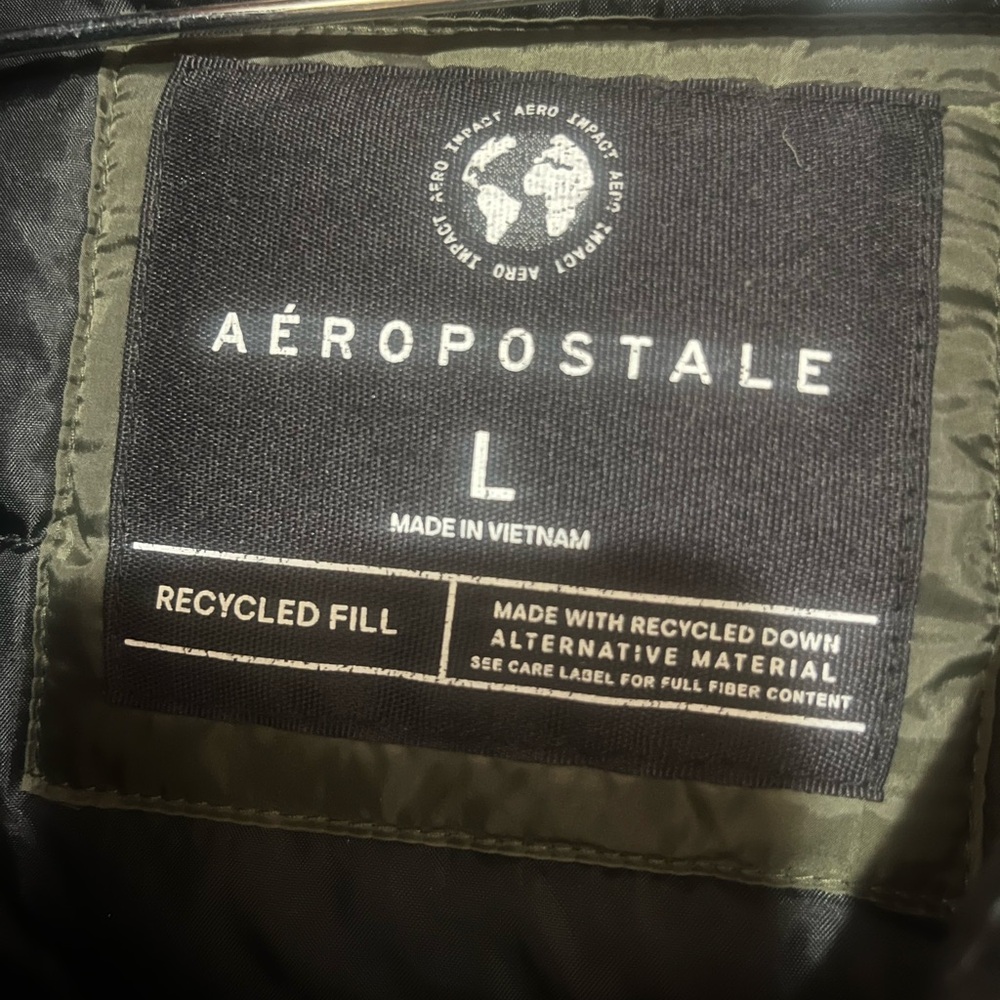 Aeropostale Dark Green Outerwear - Picture 2 of 3